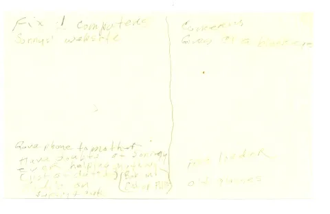 Clifton's note on Sonny Eanes